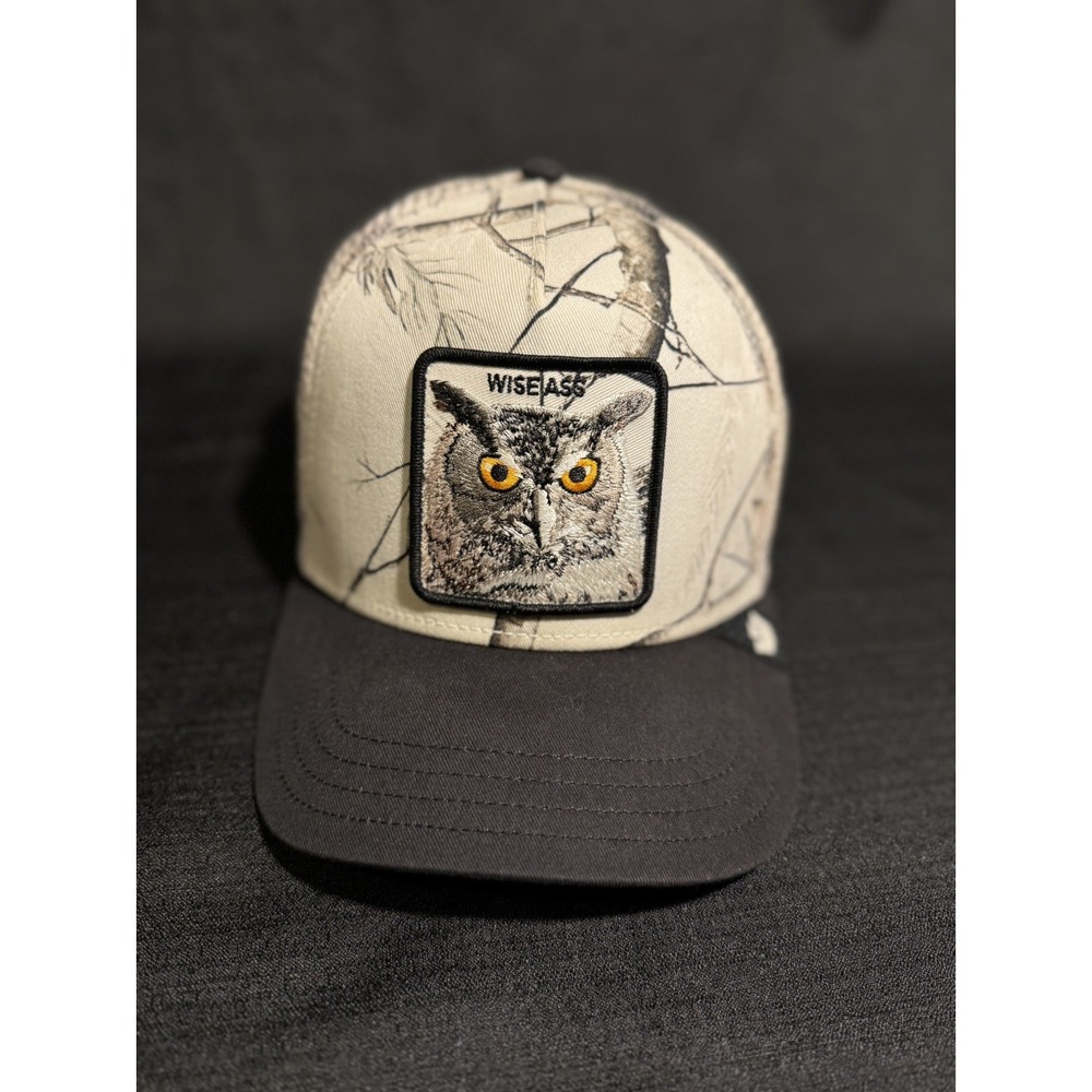 Goorin Bros The Farm Wise Ass Owl Camo Trucker Hat Mesh Snapback Cap